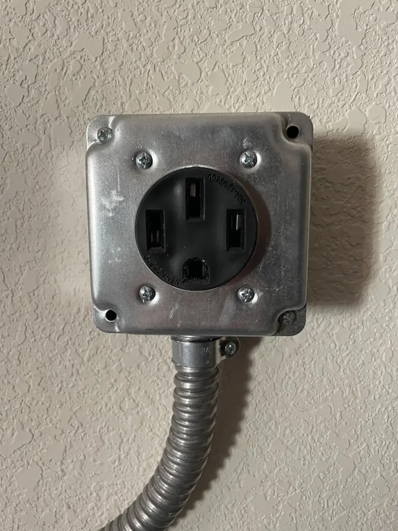 NEMA 14-50 outlet installed for Smart Home Electrical in Wrightstown